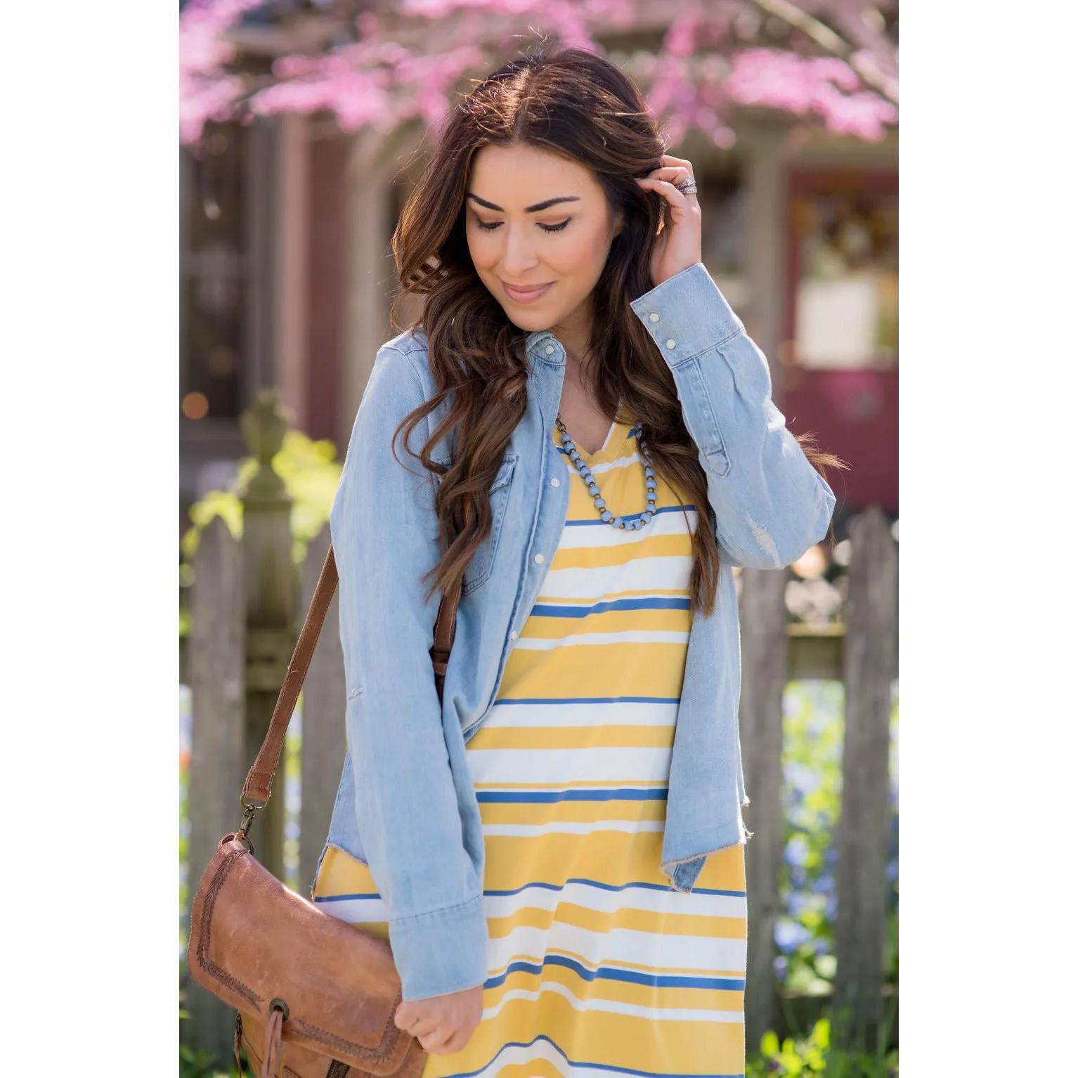 Multi Striped Midi