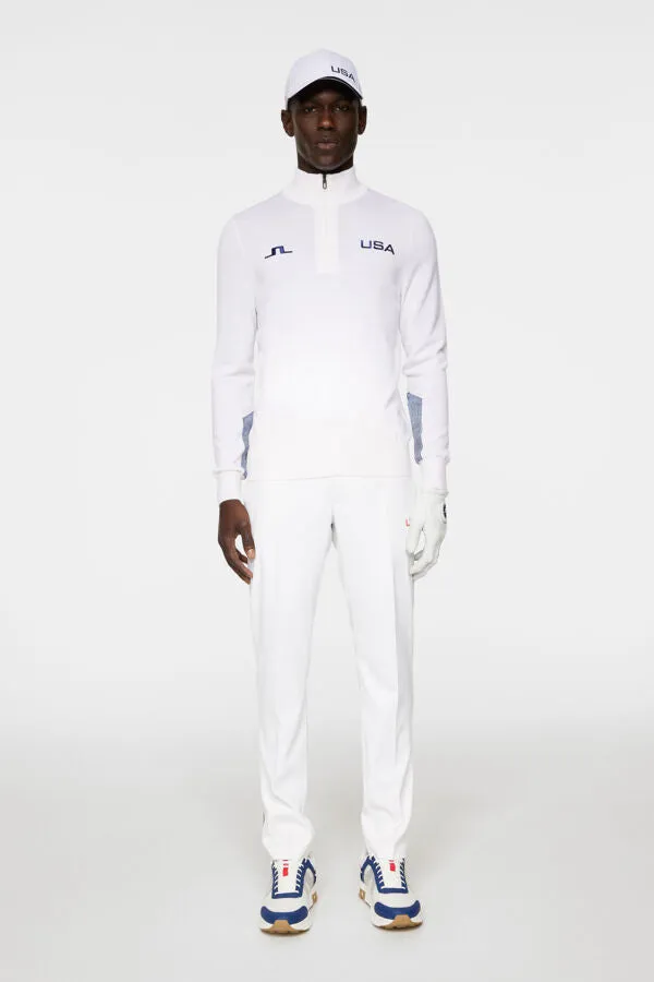 Nathaniel Half Zip Sweater White