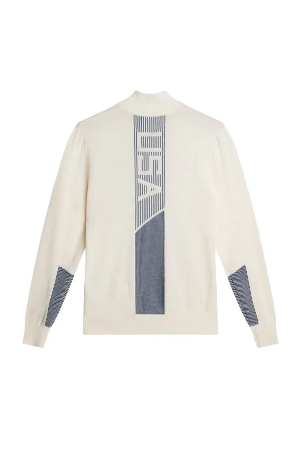 Nathaniel Half Zip Sweater White