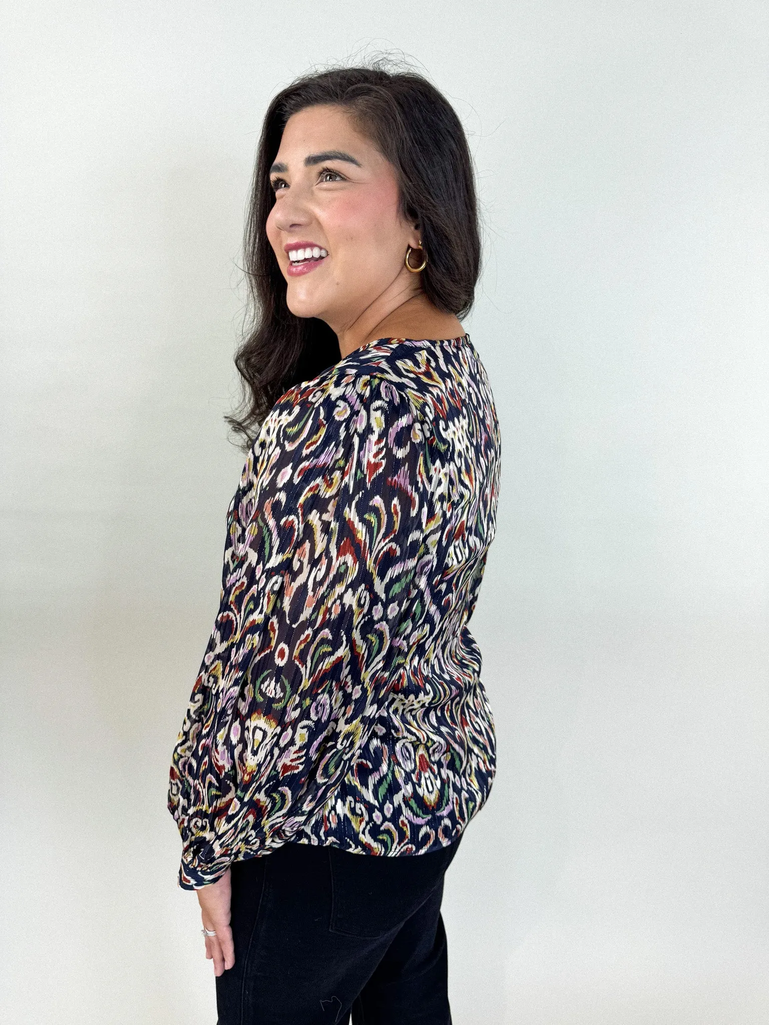 Navy Melly Blouse