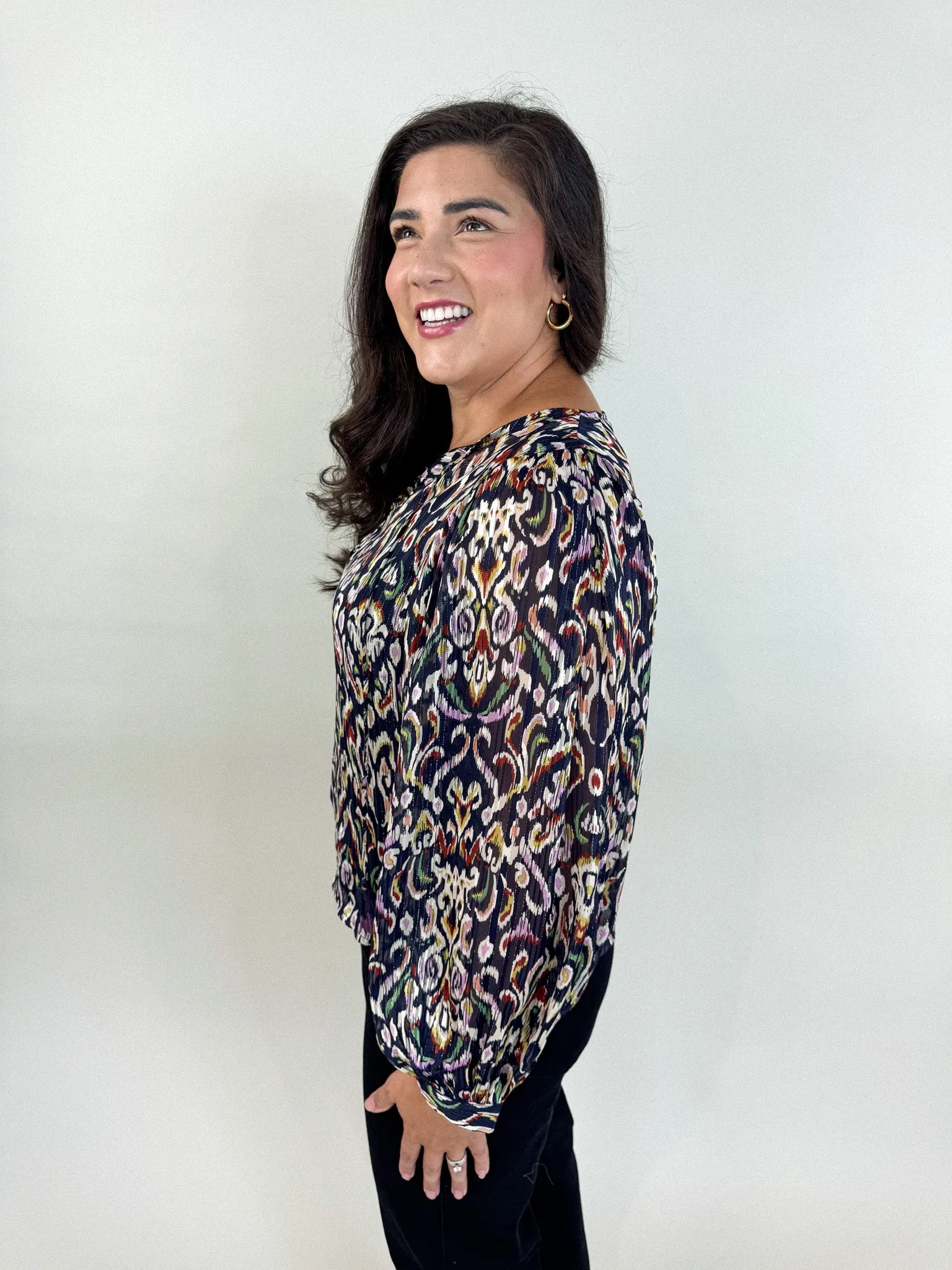 Navy Melly Blouse