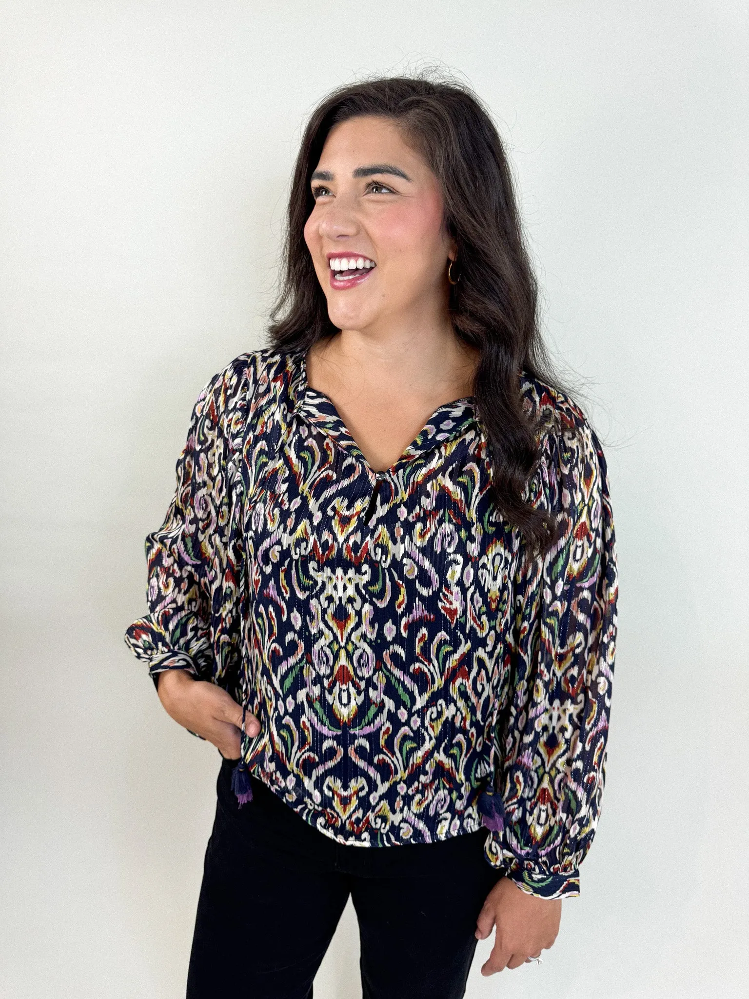 Navy Melly Blouse