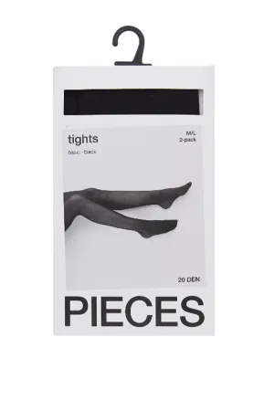 Nikoline 20 Denier 2 Pack Black Tights