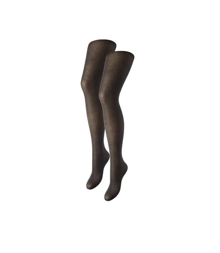 Nikoline 20 Denier 2 Pack Black Tights