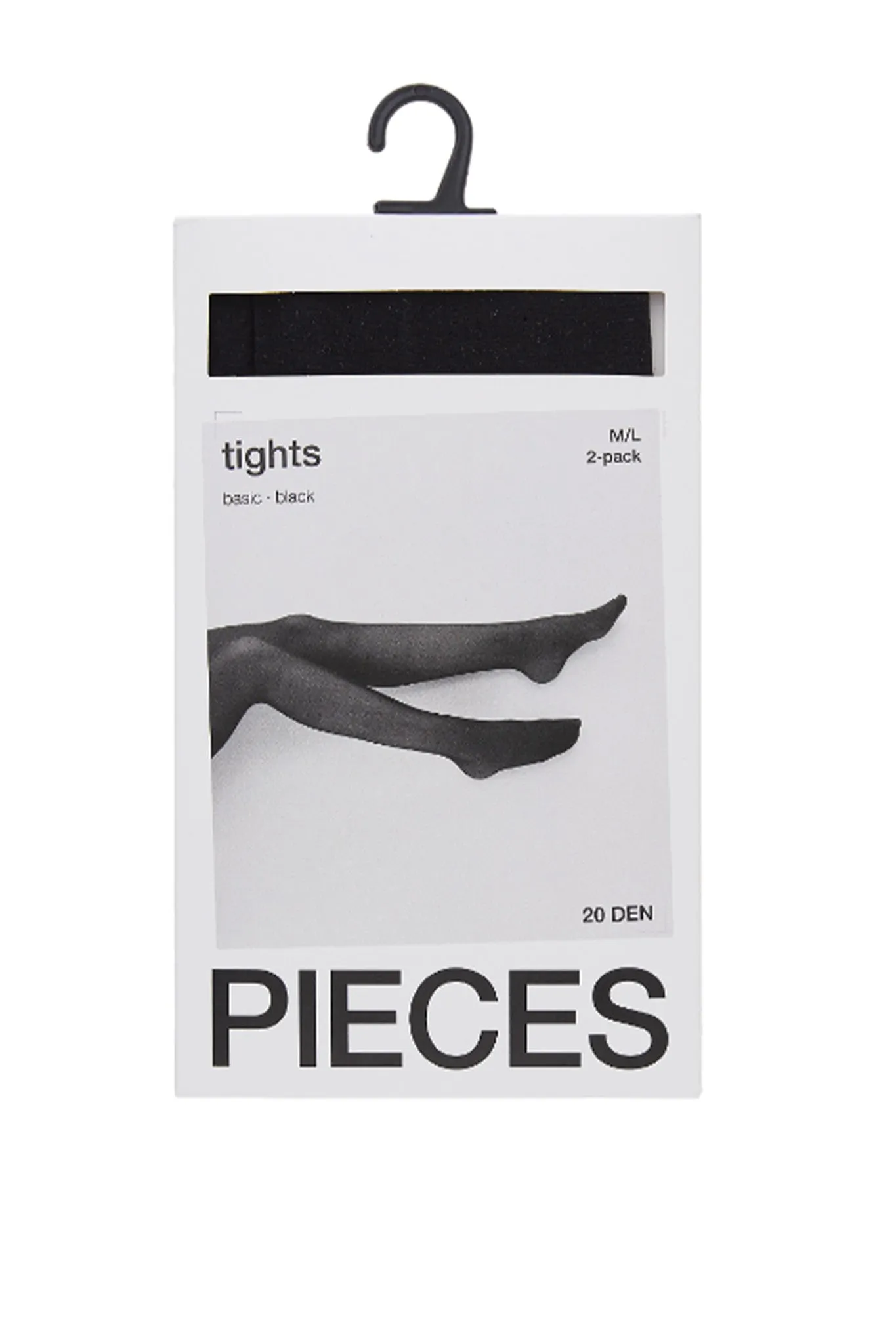 Nikoline 20 Denier 2 Pack Black Tights