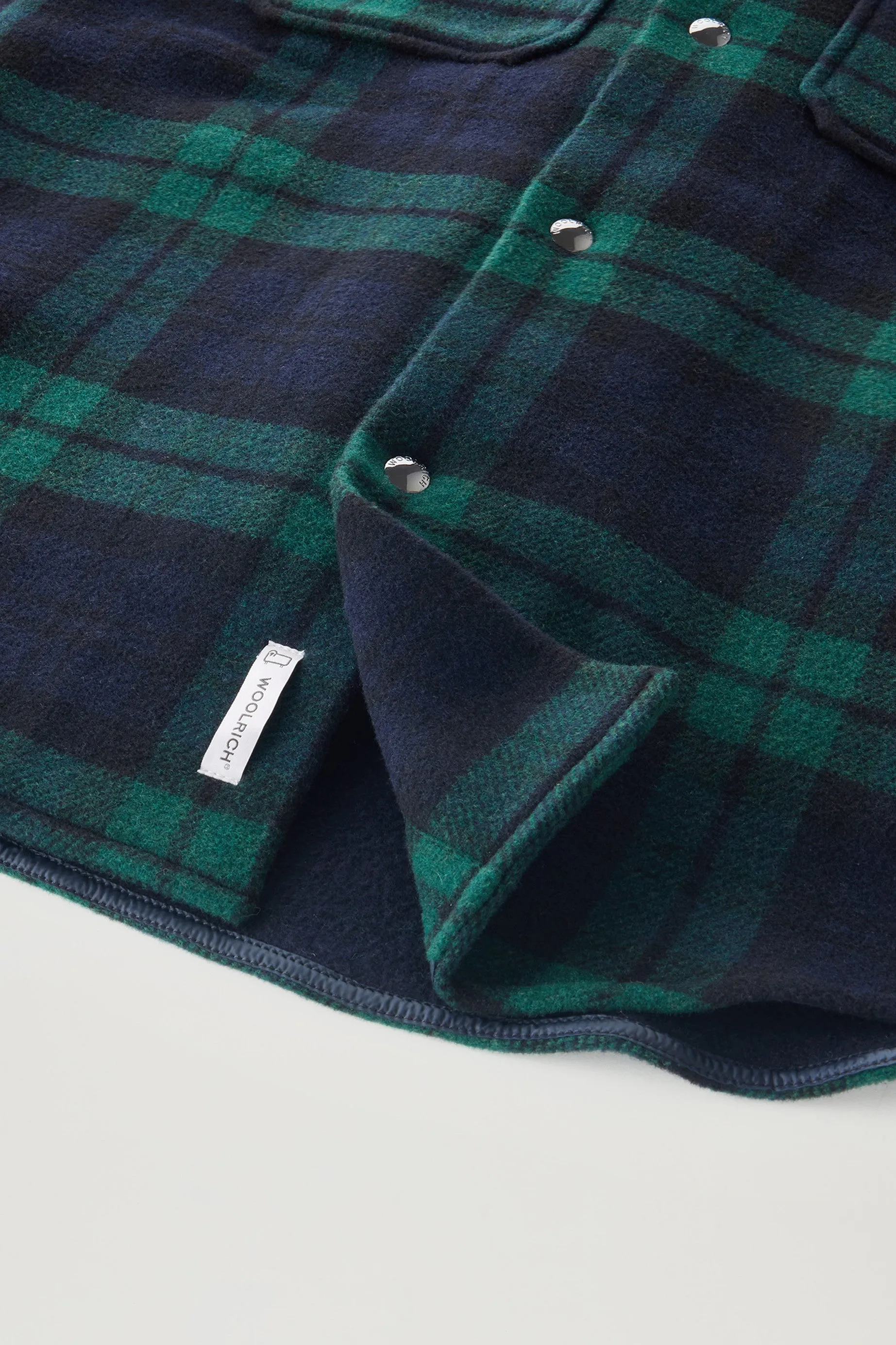 Overshirt with Detachable Padded Bib and Hood Black Watch
