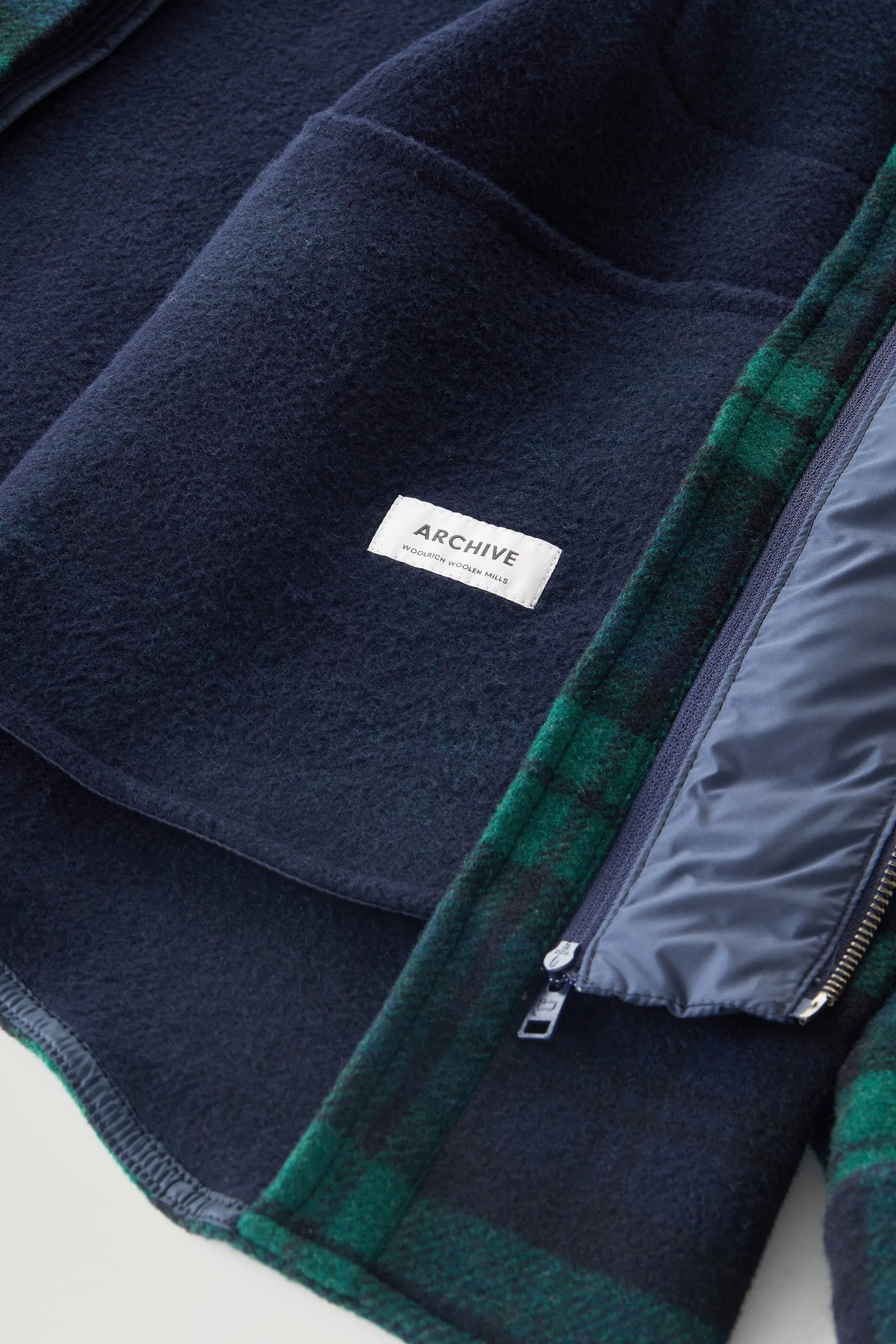 Overshirt with Detachable Padded Bib and Hood Black Watch