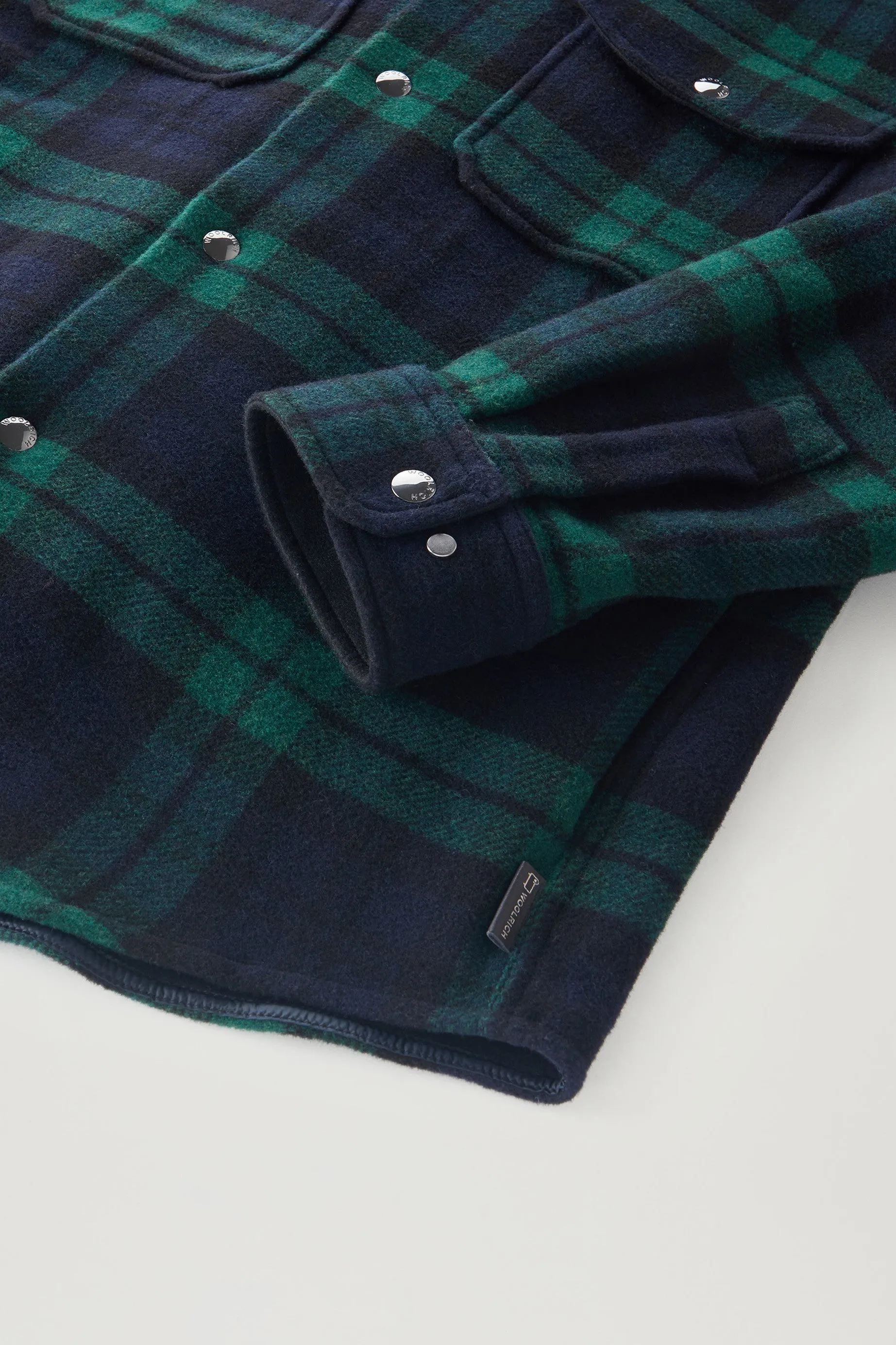 Overshirt with Detachable Padded Bib and Hood Black Watch