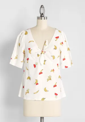 Pack a Picnic Tie-Front Top