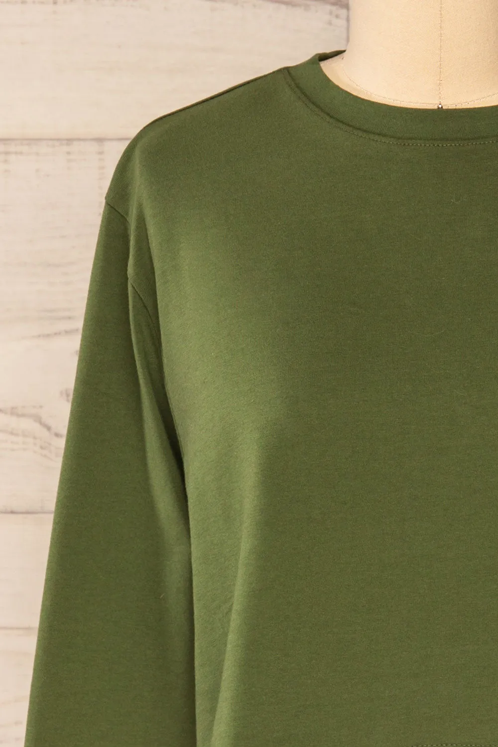 Pato Green | Long Sleeve Crop Top
