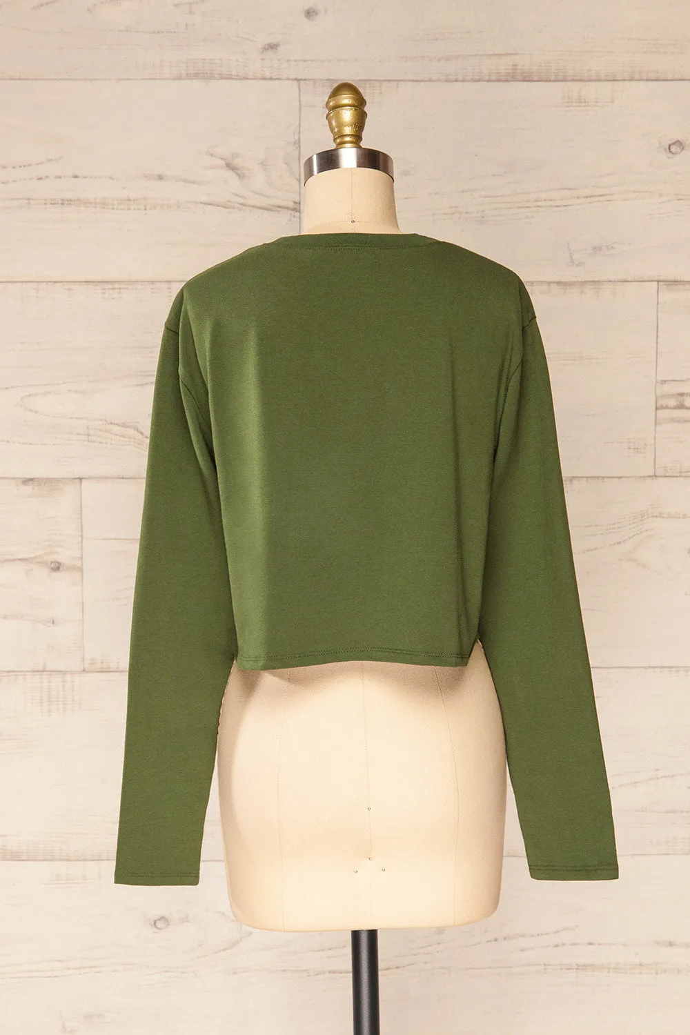 Pato Green | Long Sleeve Crop Top
