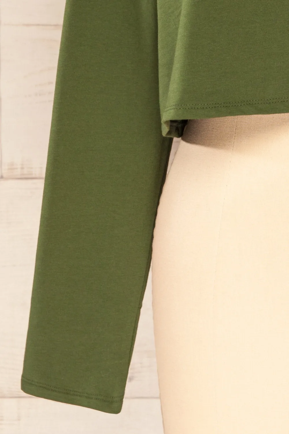 Pato Green | Long Sleeve Crop Top