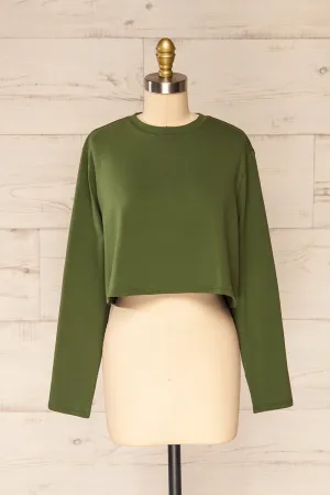 Pato Green | Long Sleeve Crop Top