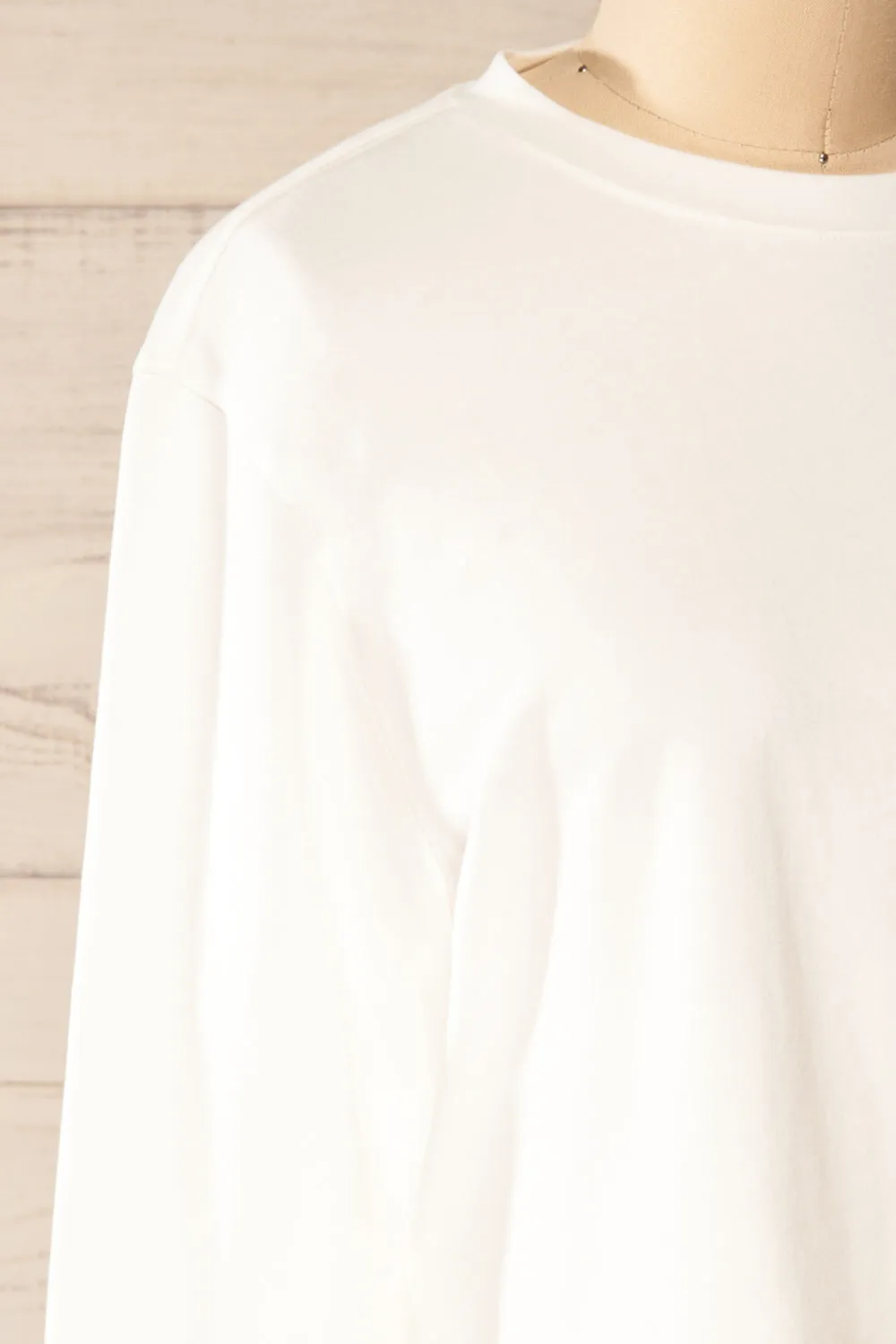 Pato White | Long Sleeve Crop Top
