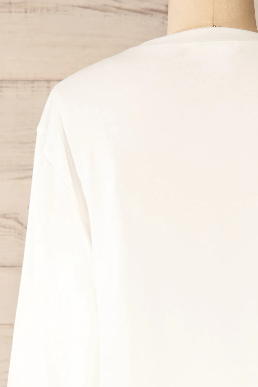 Pato White | Long Sleeve Crop Top