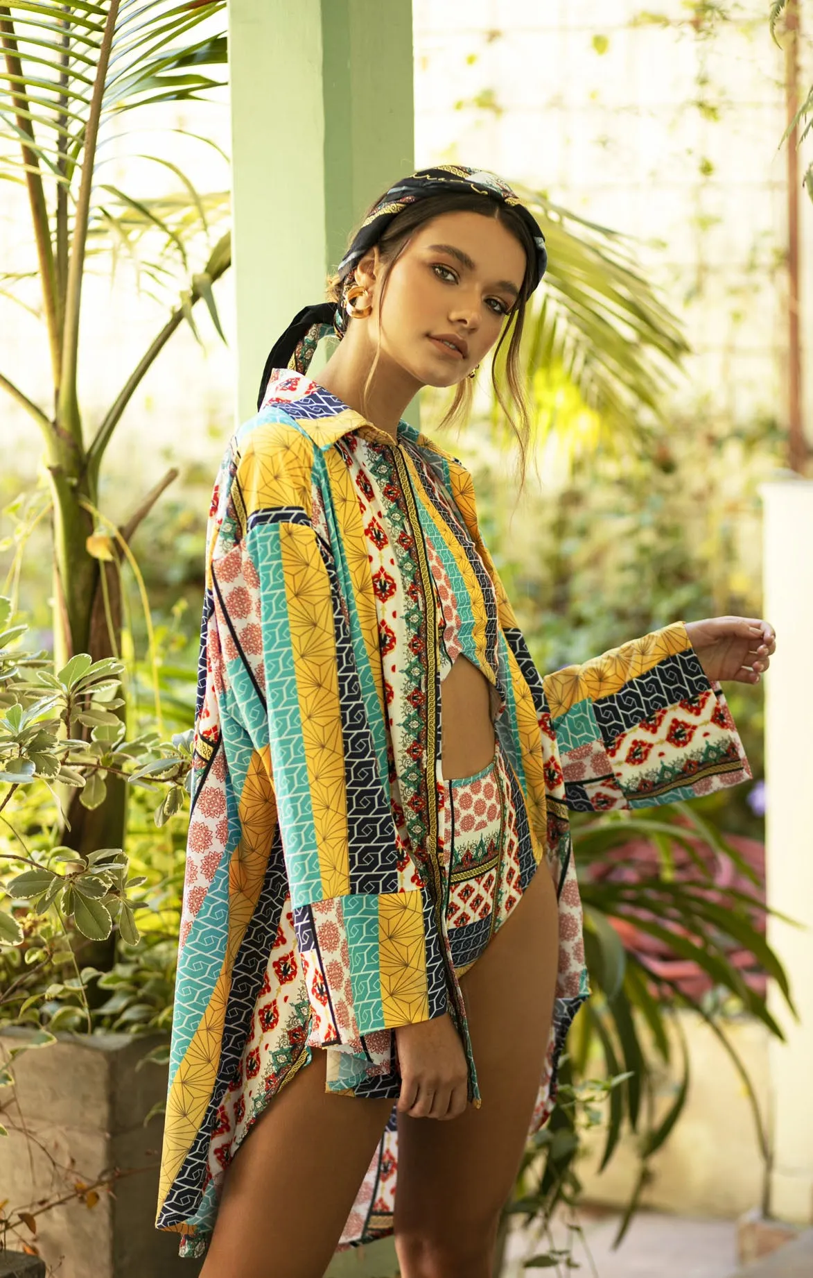 Pattern Oversized Shirt