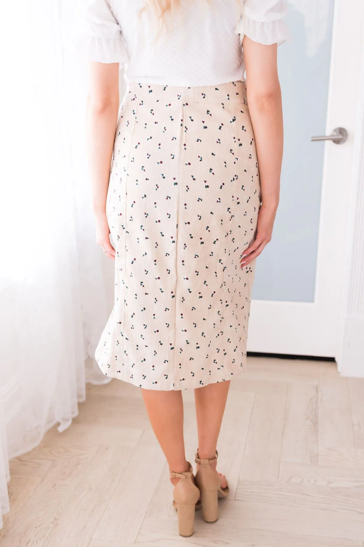 Perfect Day Modest Corduroy Skirt