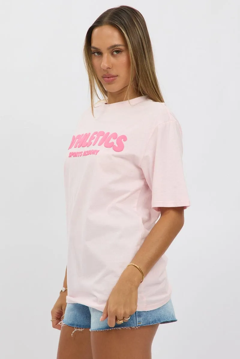 Pink Graphic Tee Short Sleeve