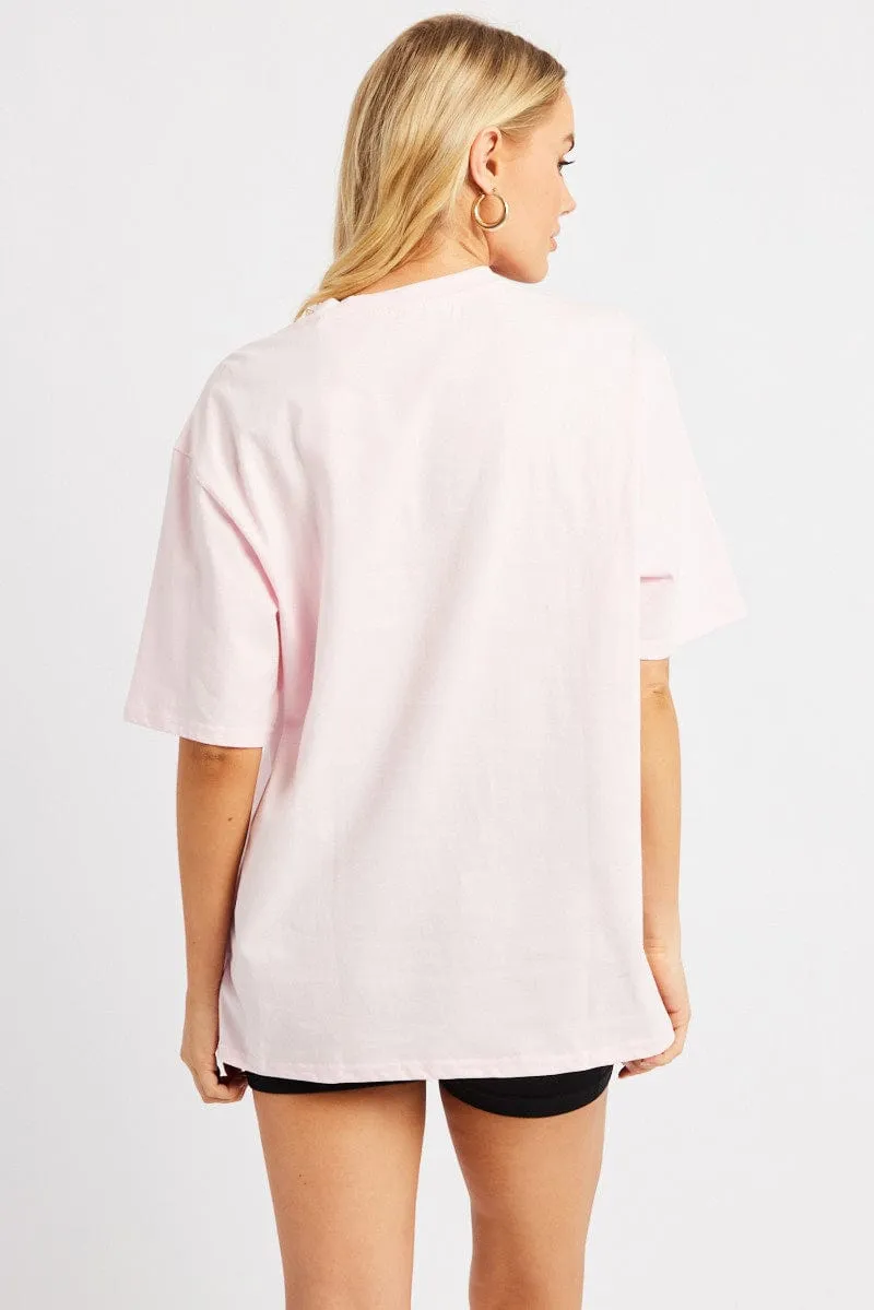 Pink Graphic Tee Short Sleeve