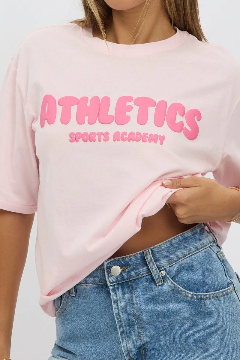Pink Graphic Tee Short Sleeve