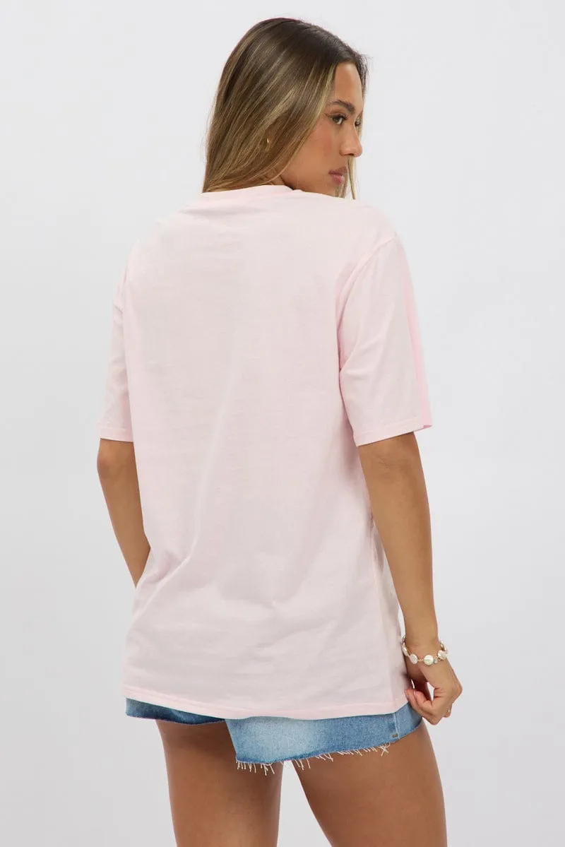 Pink Graphic Tee Short Sleeve