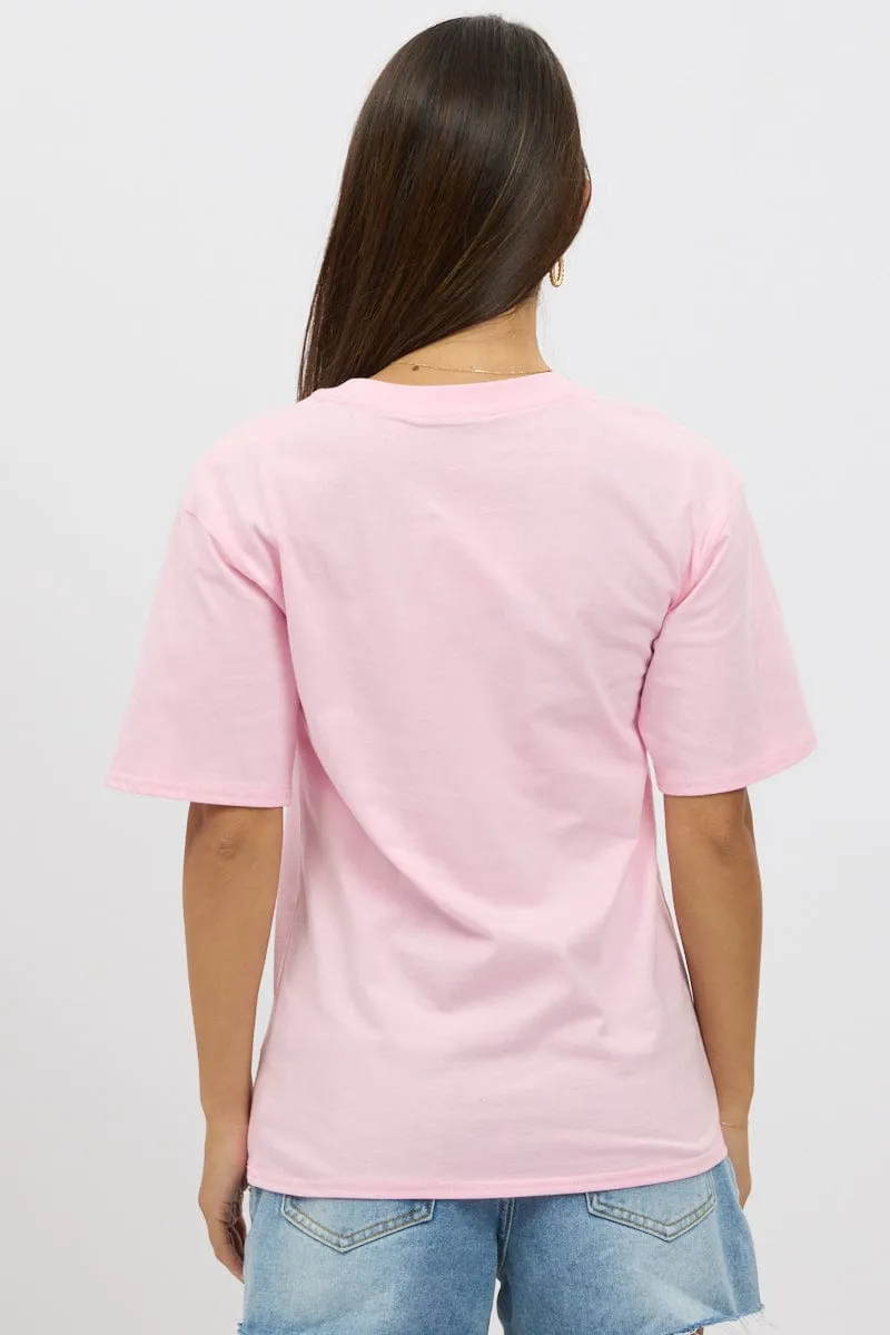 Pink Graphic Tee Short Sleeve