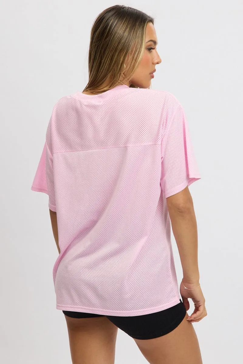 Pink Sport Tee Short Sleeve