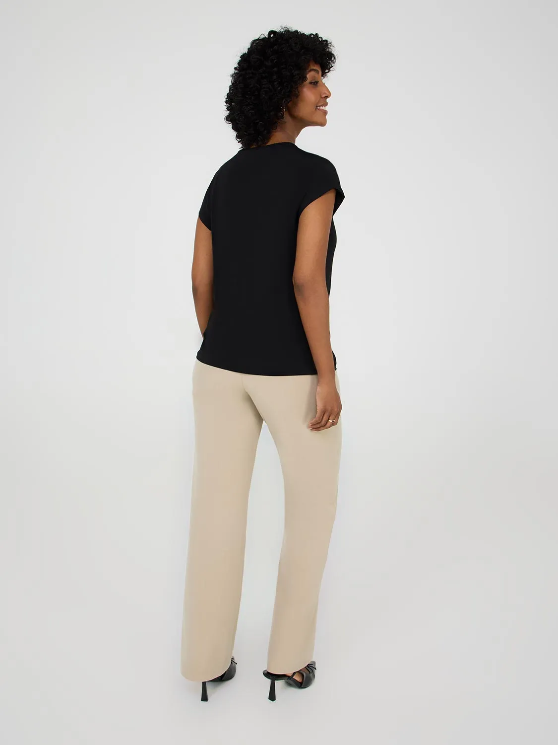 Pleated Top With Bar Detail
