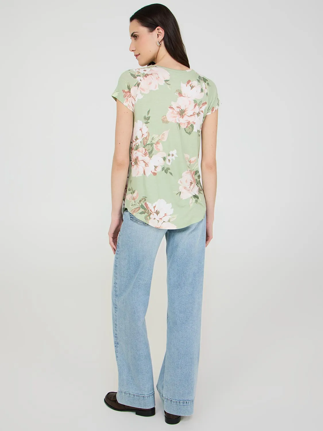 Printed Raglan Sleeve T-Shirt