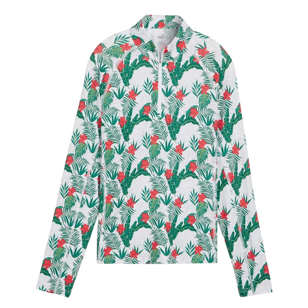 Puma - Women's You-V Tropic Golf Quarter Zip Sweater (623933 01)