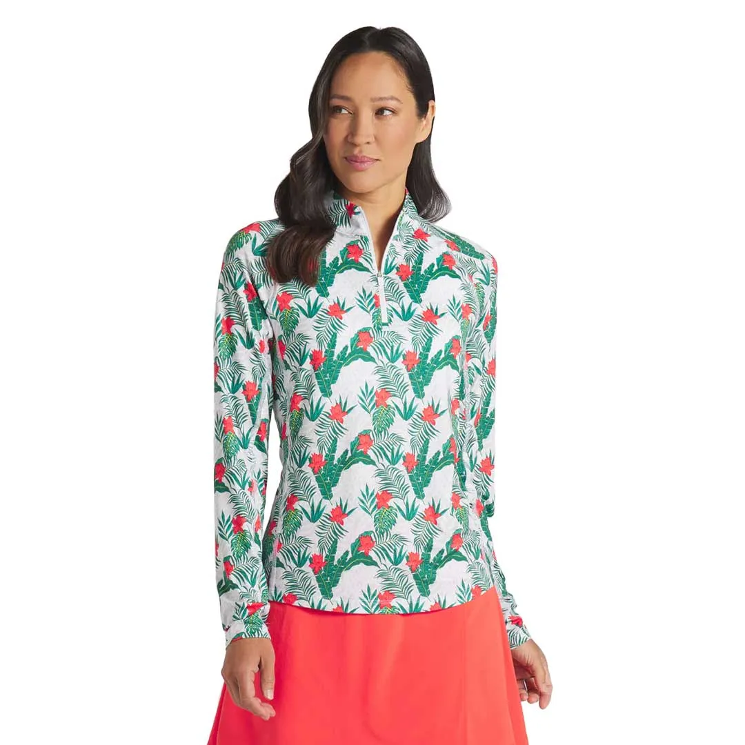 Puma - Women's You-V Tropic Golf Quarter Zip Sweater (623933 01)