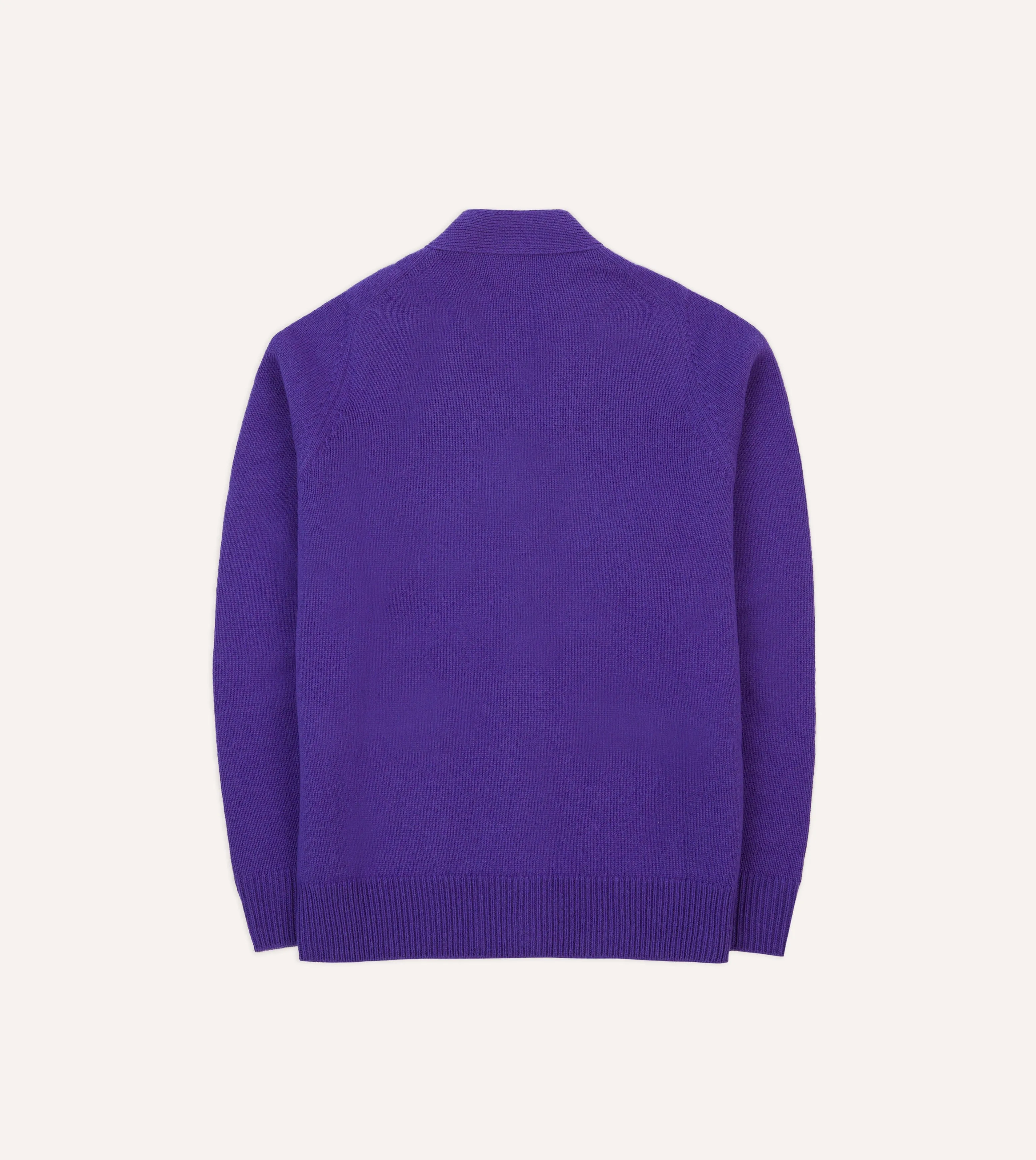 Purple Lambswool 6 Button Cardigan