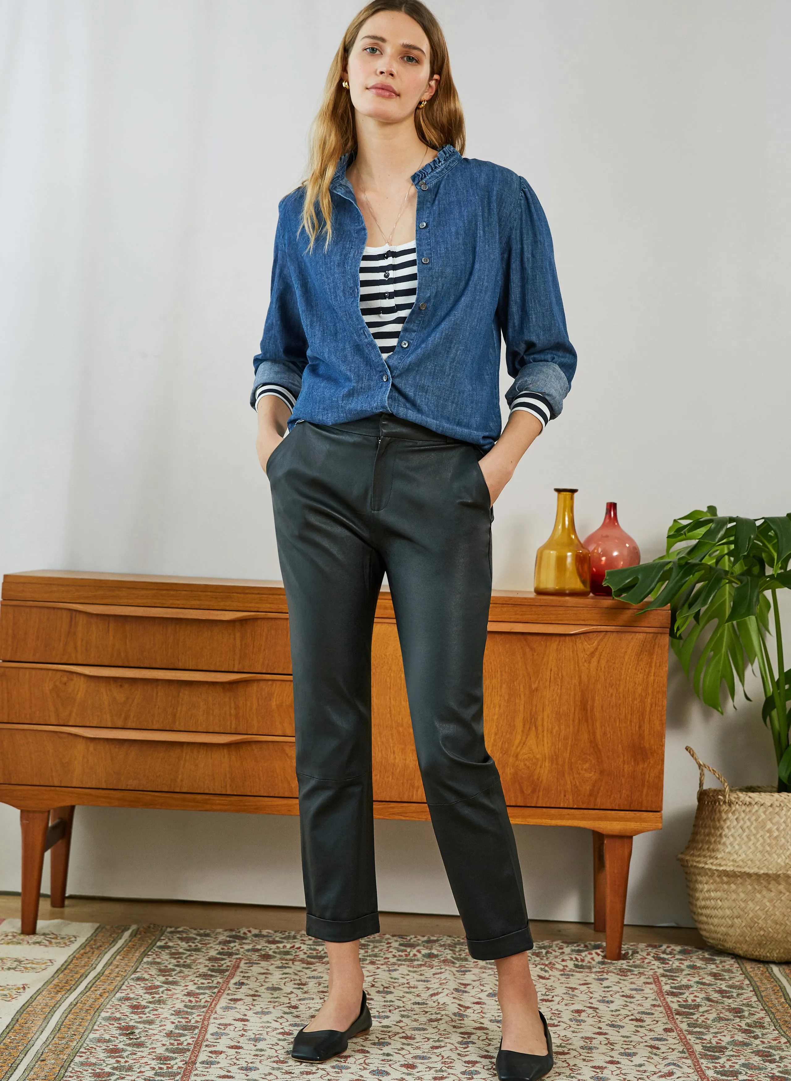 Raven Leather Trouser