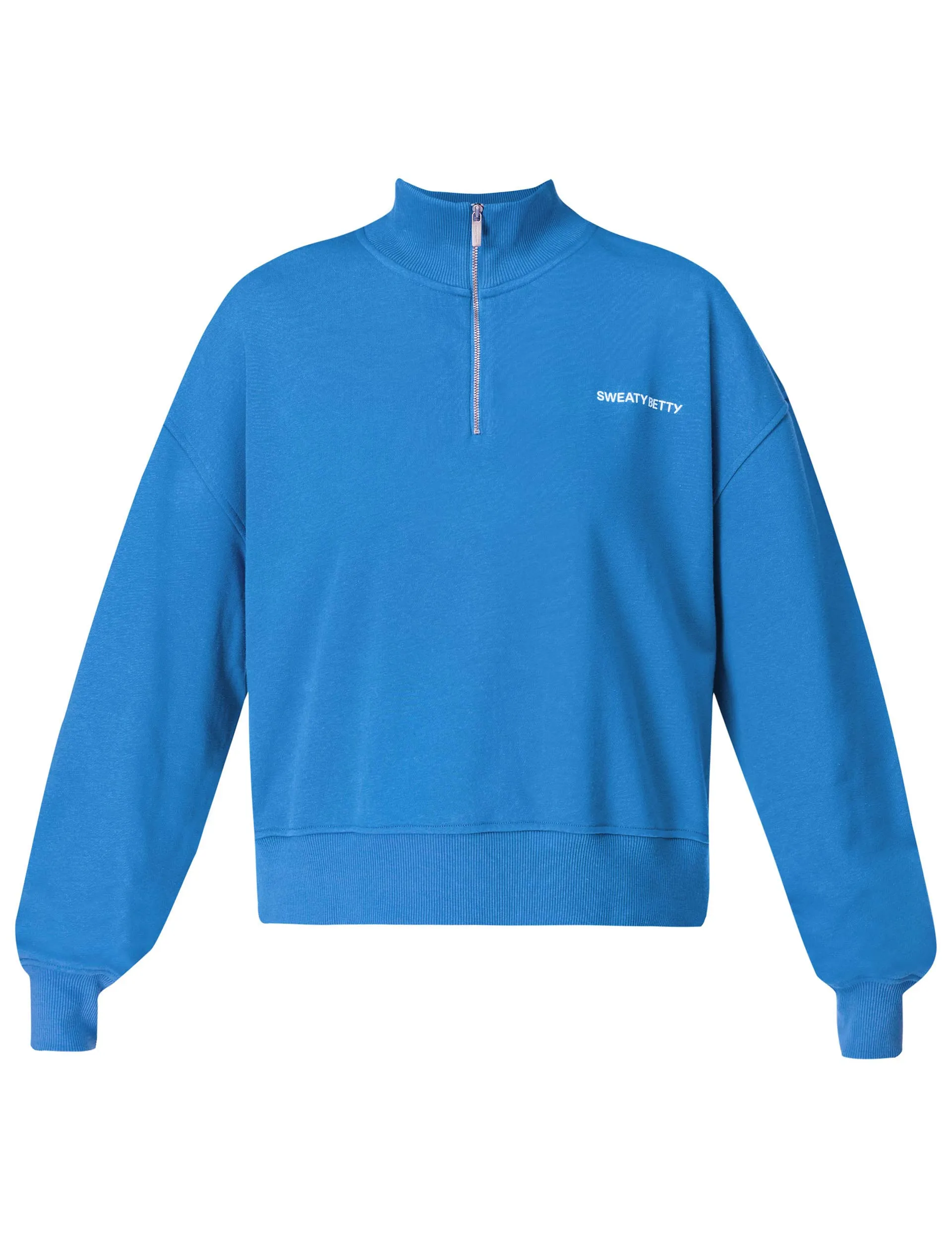 Revive Crop Half Zip - Tidal Blue