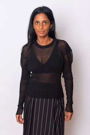 Ribbed Knit - Black