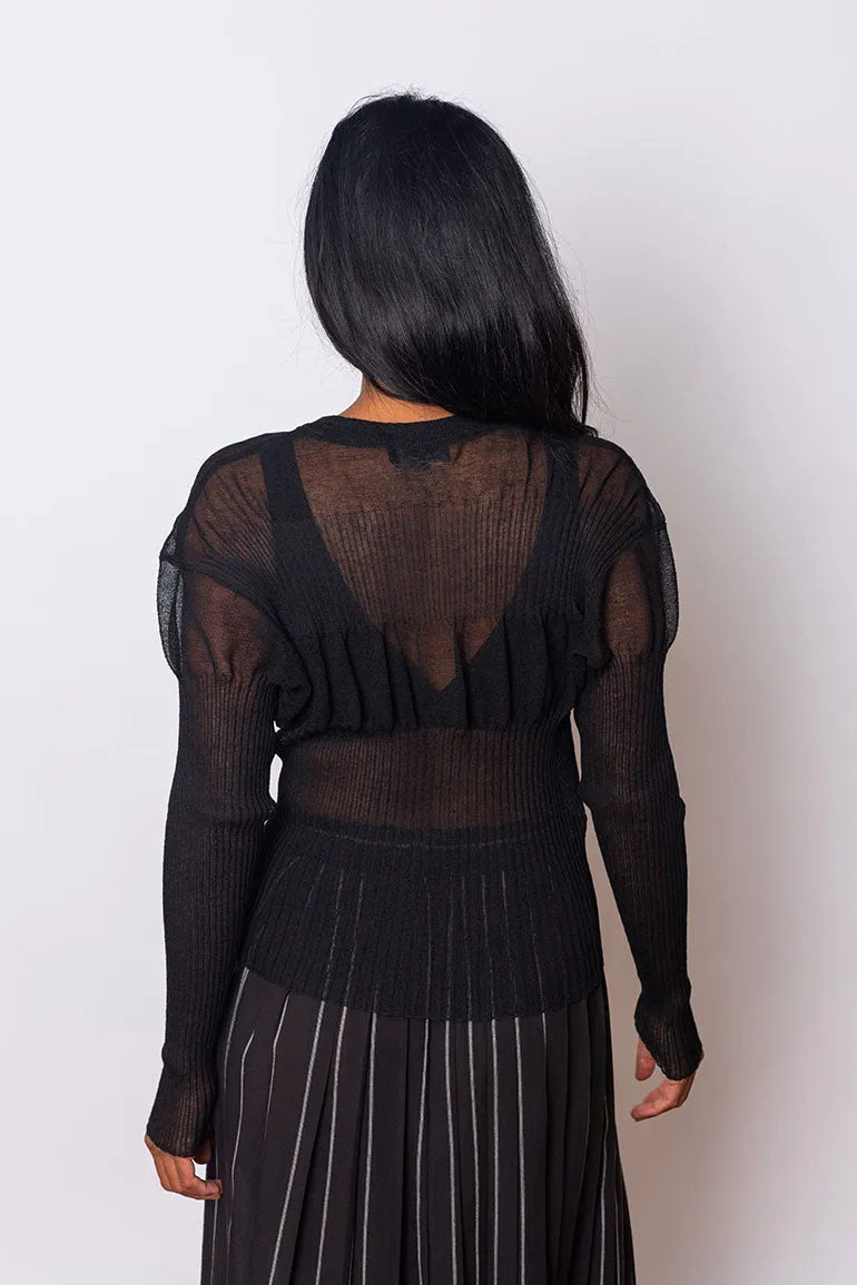 Ribbed Knit - Black