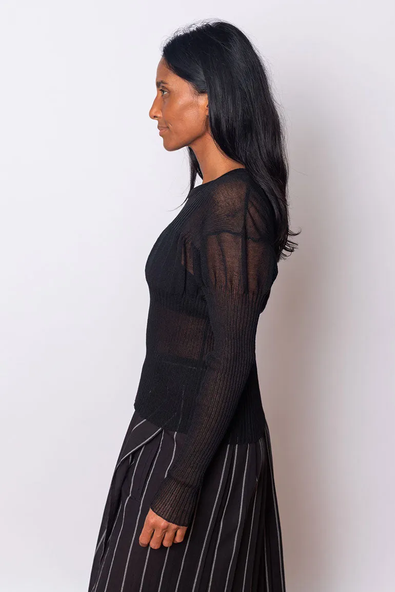 Ribbed Knit - Black
