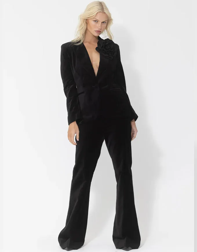 Ringmaster Velvet Blazer Black