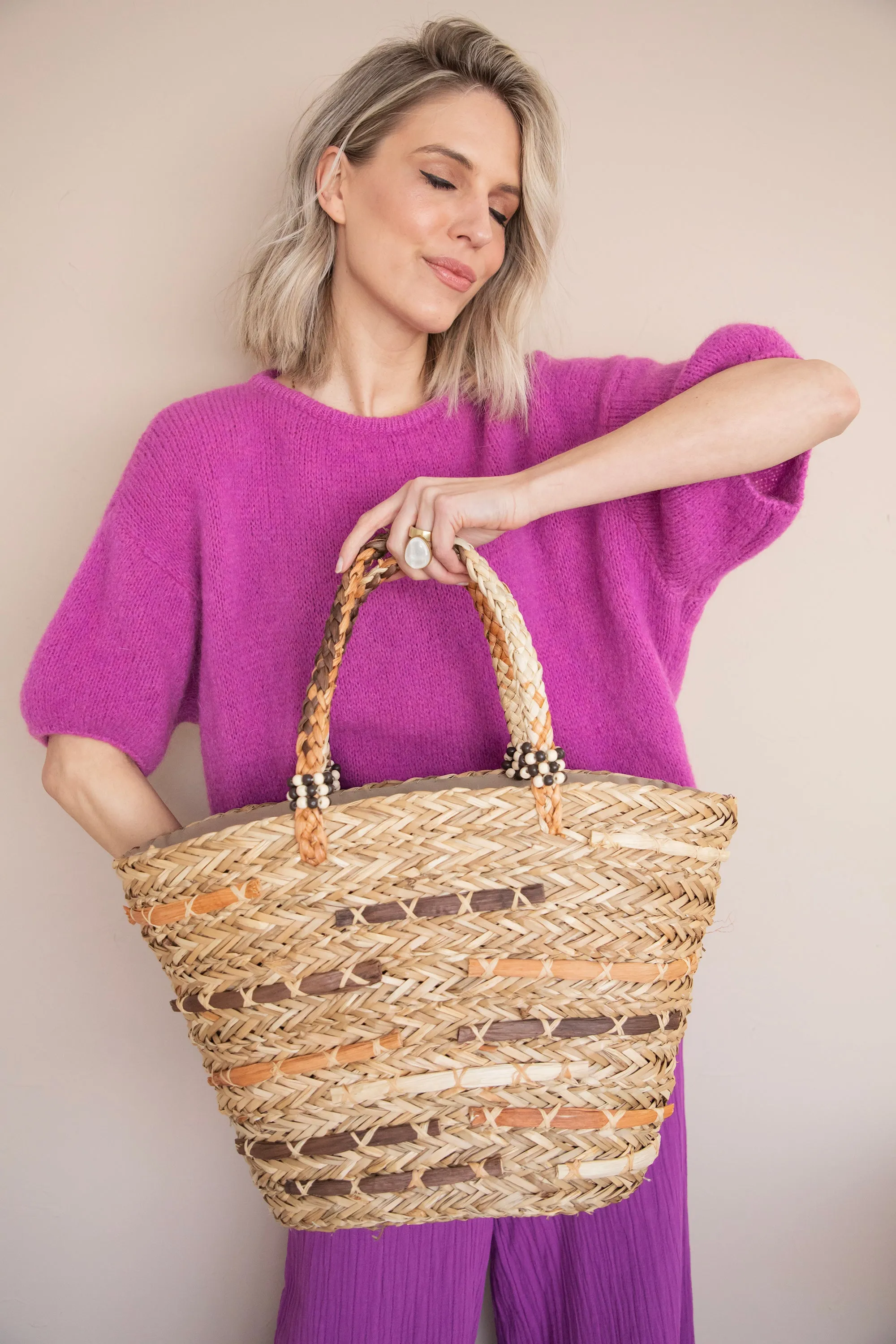 Rio Rotan Sand/Camel - Handtas
