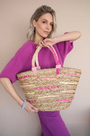 Rio Rotan Sand/Pink - Handtas