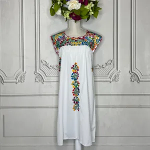 San Antonino Mexican Sleeveless Dress in Manta - Multi