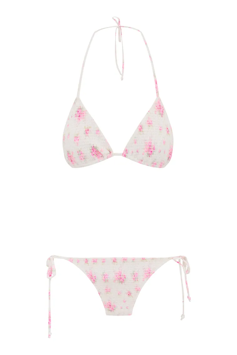 Saoirse Floral Smocked Triangle Bikini