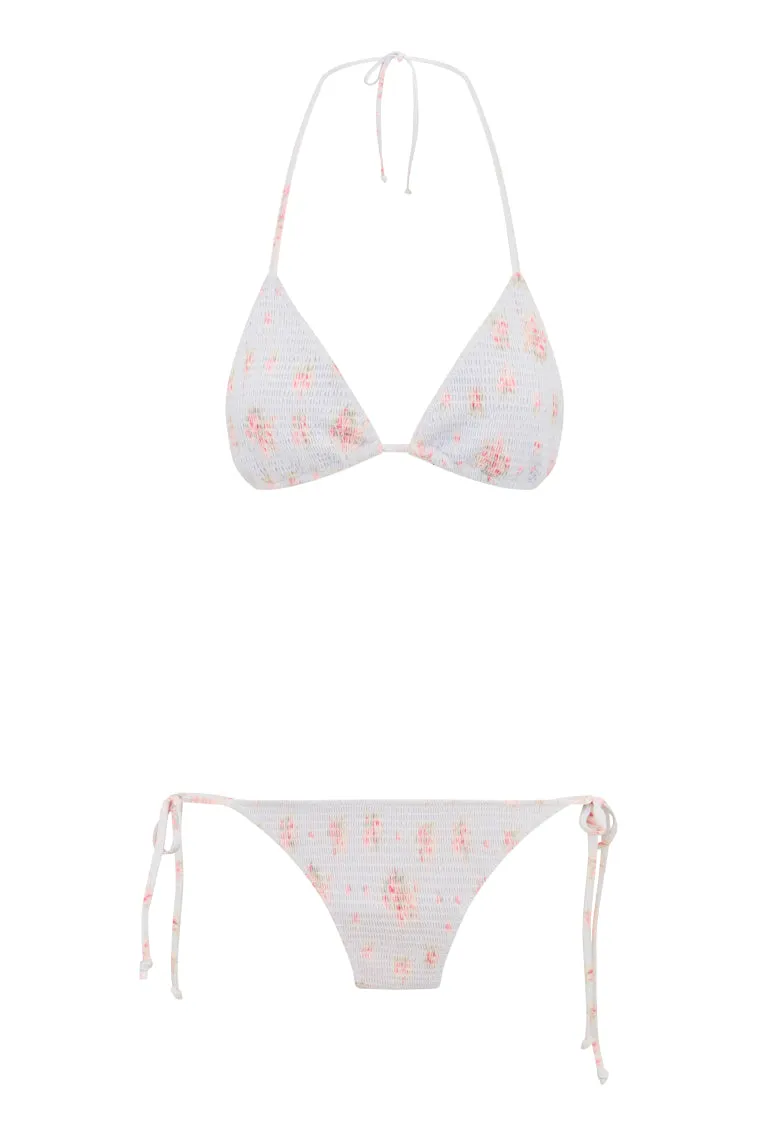 Saoirse Floral Smocked Triangle Bikini