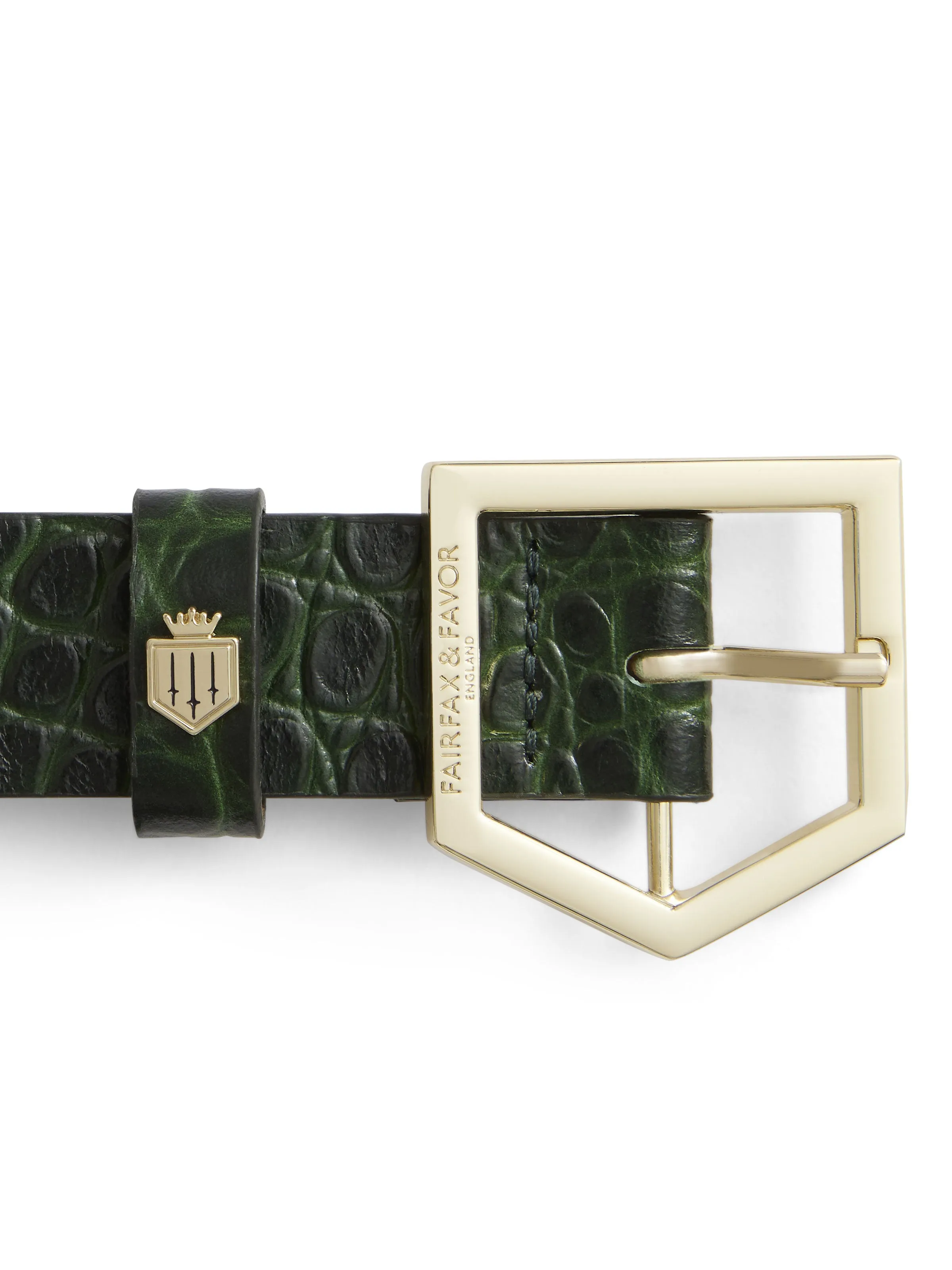 Sennowe Belt - Emerald Green Croc Print (Limited Edition)
