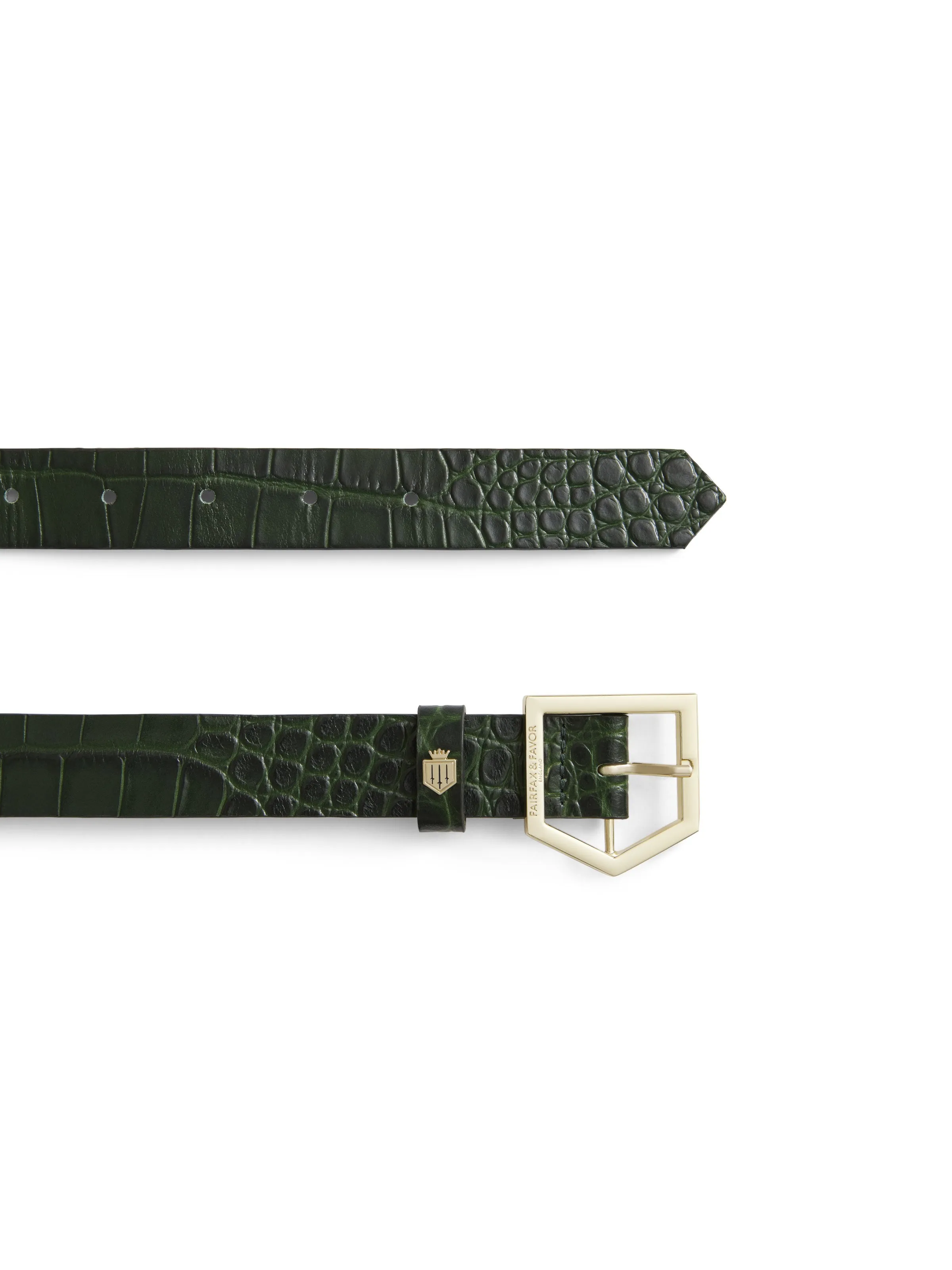 Sennowe Belt - Emerald Green Croc Print (Limited Edition)