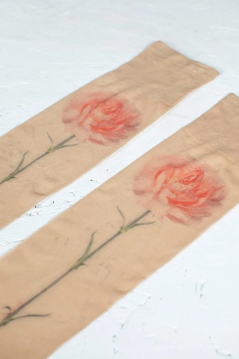 Sheer Carnation Socks - Nude