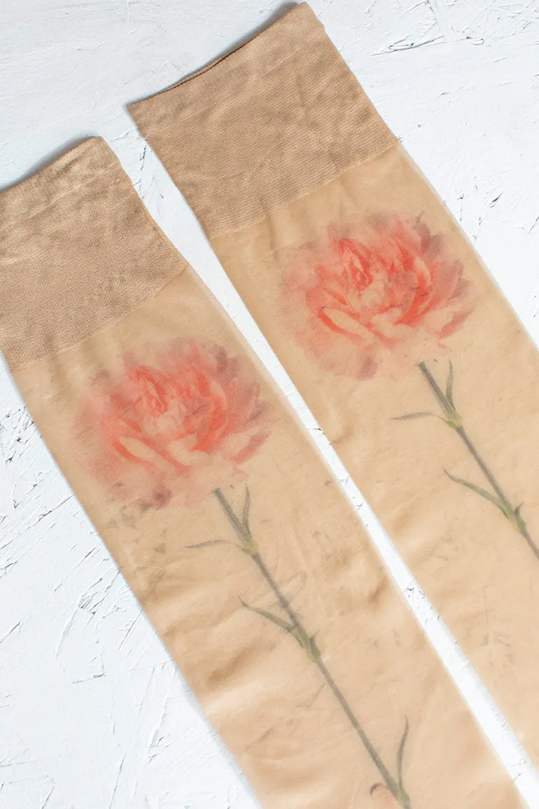 Sheer Carnation Socks - Nude