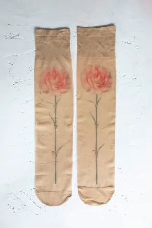 Sheer Carnation Socks - Nude