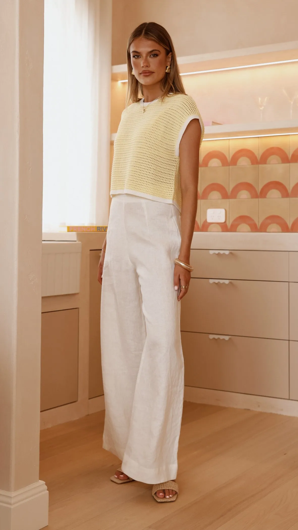 Shoreline Crochet Top - Yellow
