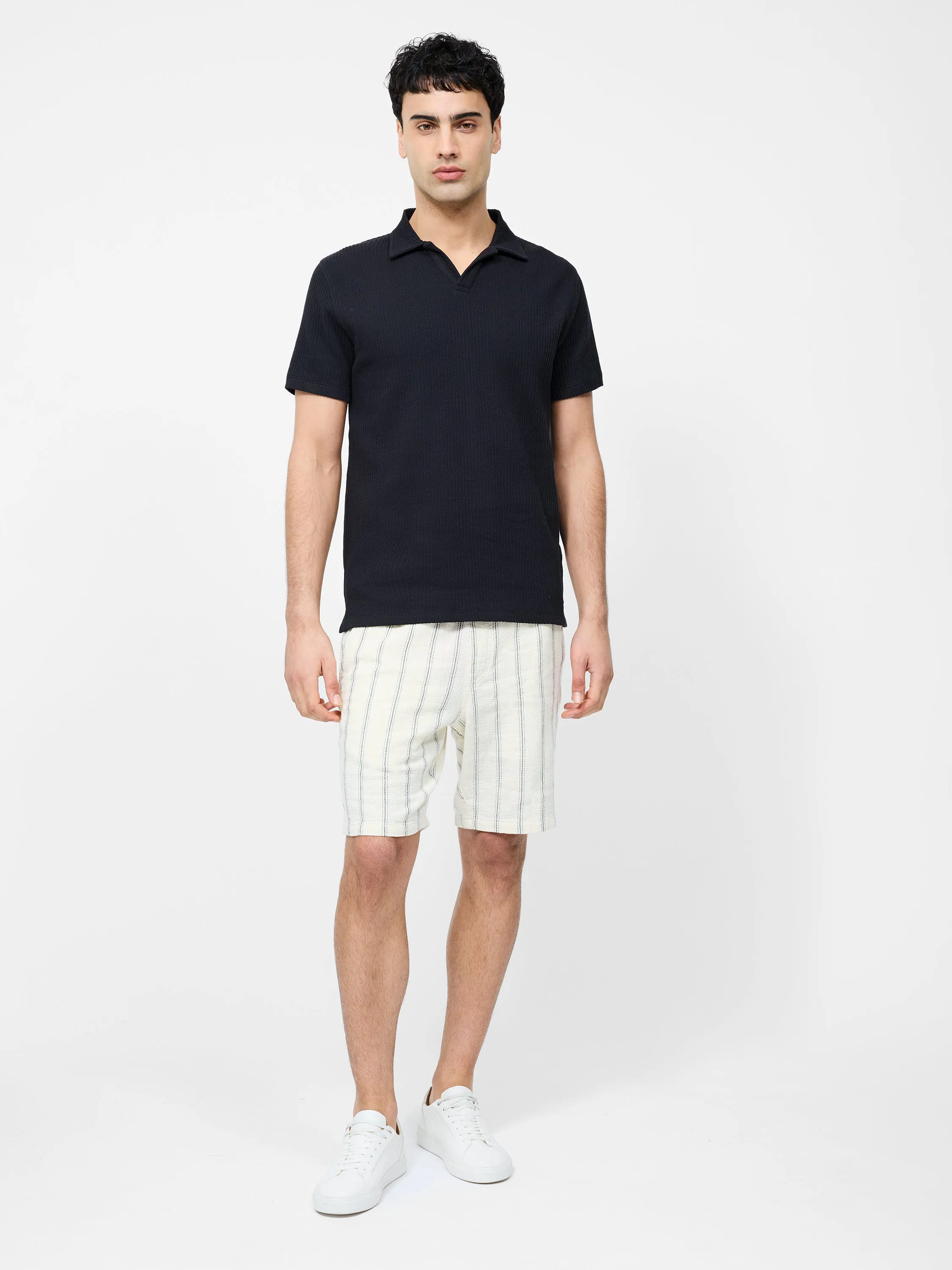 Short Sleeve Trophy Neck Polo Shirt